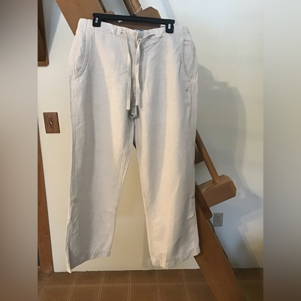 Gap Men’s Medium Linen/Cotton Pants Cream